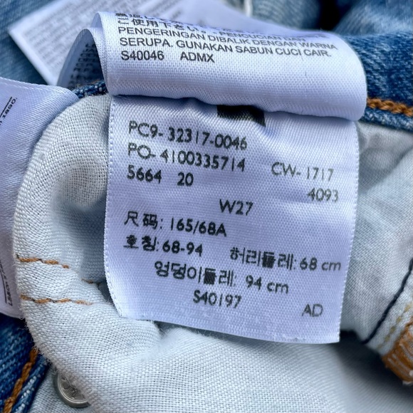 Levi’s Levi Strauss Button Fly Blue Jean Denim Cut Off Raw Hem Shorts Sz 27 - Picture 6 of 11